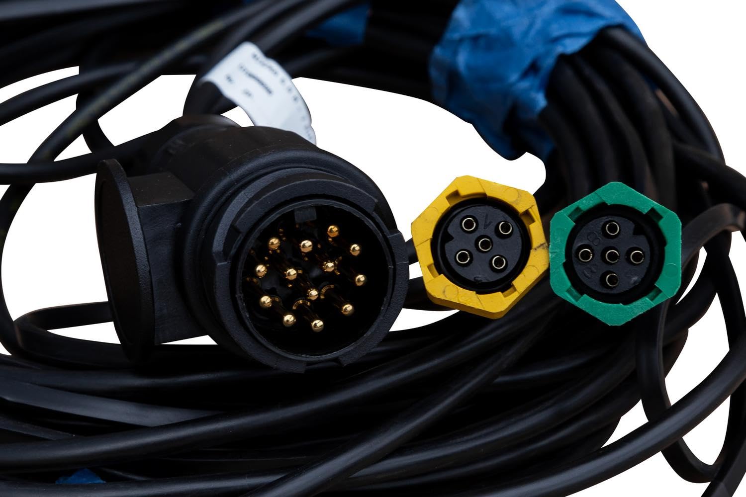 Set Fanali Posteriori Dobplast DPT35 6 Funzioni e Luci Ingombro LED Anteriori con Cablaggio Elettrico Mantes 7 Metri Spina 13 Pin 12V 24V per Rimorchio Carrello Bisarca