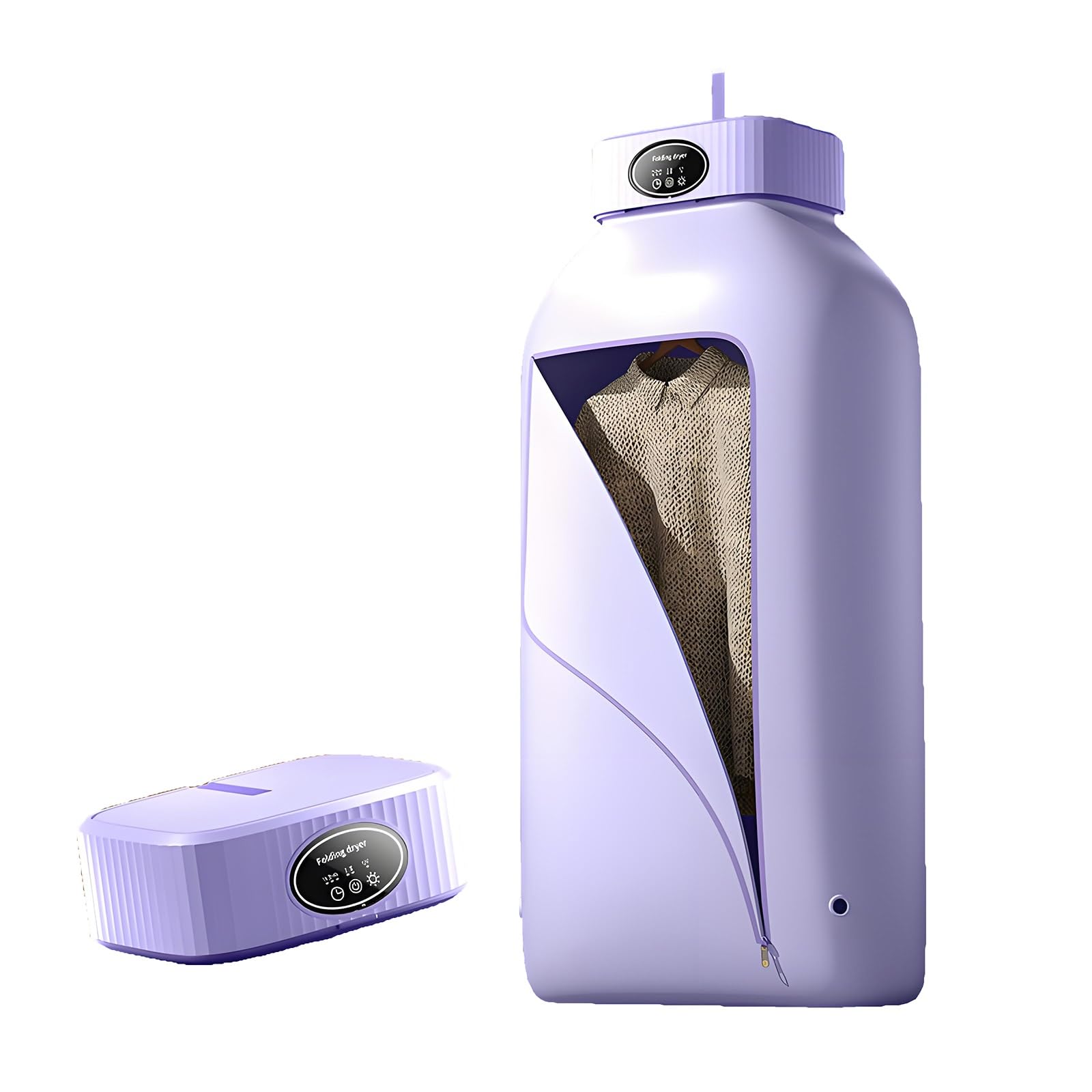 Secadora De Ropa Portátil, Pequeña Secadora Compacta para Ropa, Ropa Interior, Toallas, Ropa De Mascotas, Tendedero con Calefacción, Fácil De Usar, para Apartamento, Casa Rodante, Viaje(Purple)