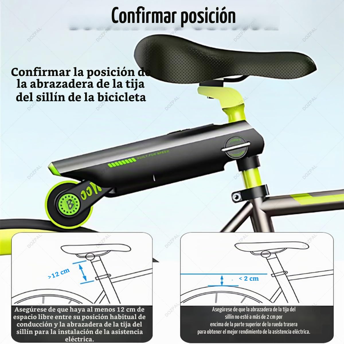 Potenciador de Asistencia eléctrica para Bicicletas (24 km/h) — Kit de conversión para la Rueda Trasera (MTB y Carretera) — Control por App + 4 Modos de Asistencia