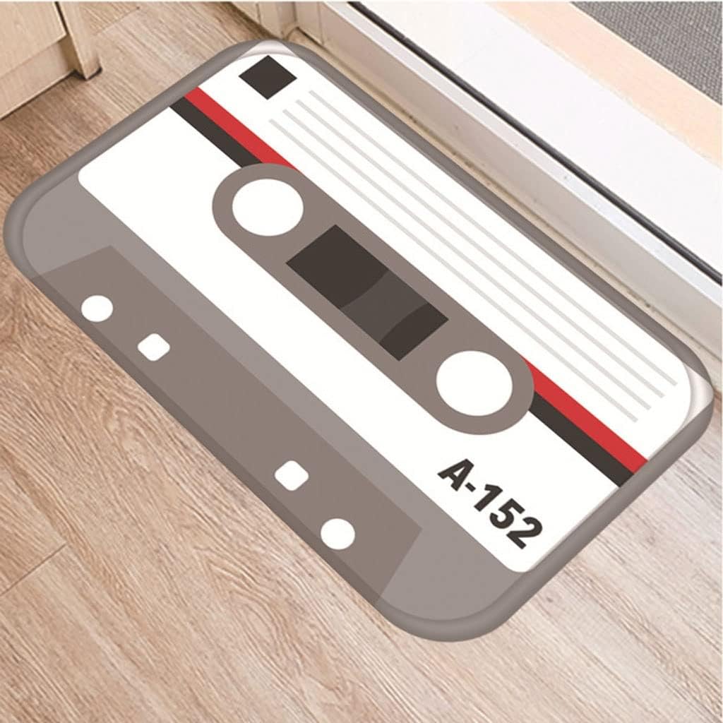 HBJWOV Mats Anti Slip Floor Carpet Tape Pattern Print Doormat for Bathroom Kitchen Entrance Rugs Home(Gray)