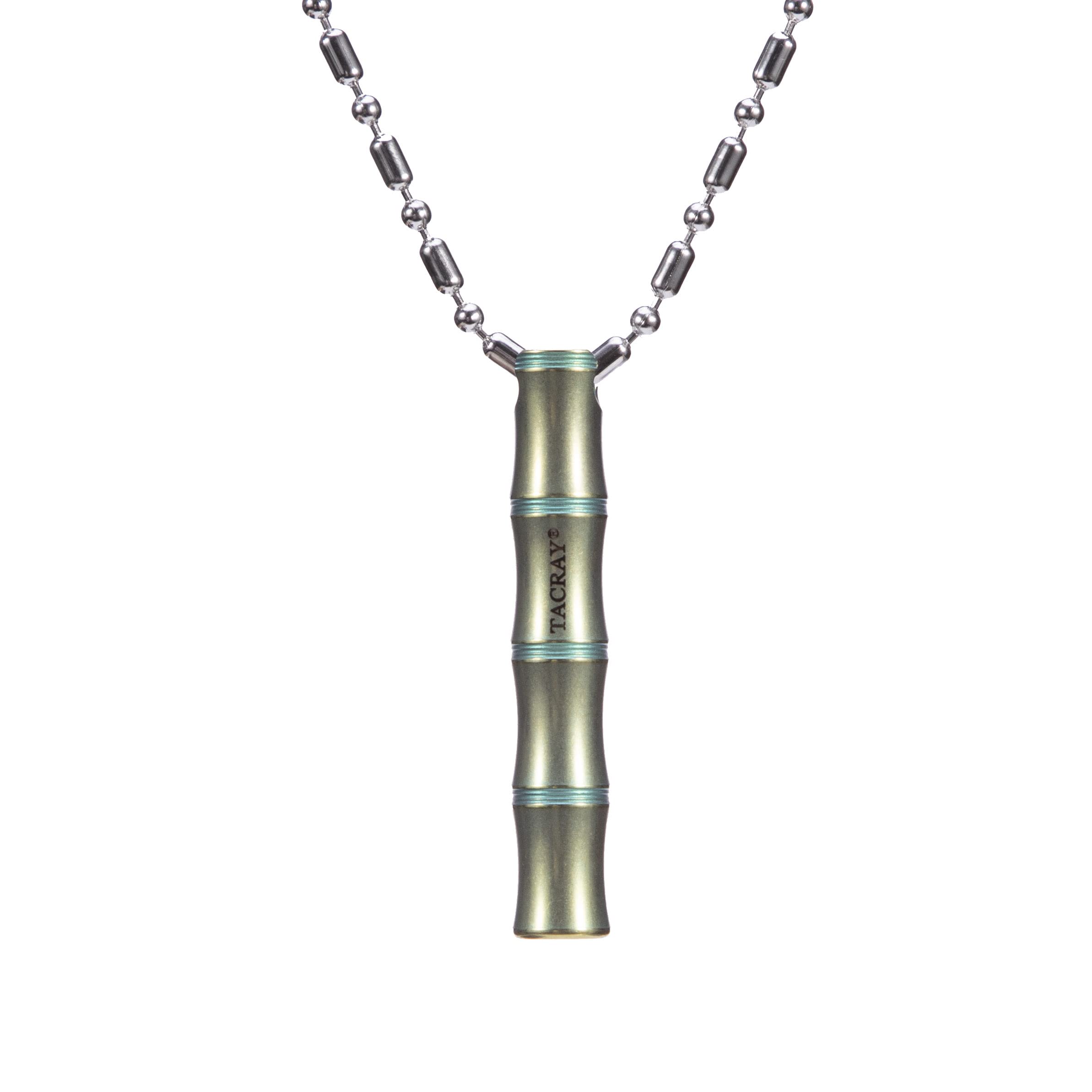 TACRAY Silbato de supervivencia de silbato de titanio para emergencia, silbato fuerte perfecto para seguridad infantil (verde)
