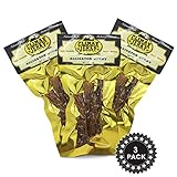 Premium Natural Style 1 OZ. Smoked Original Alligator Jerky – 100% Made From Solid Strips of Gator - No Preservatives - High Protein - Low Carbs (Alligator Smoked 3 Pack)