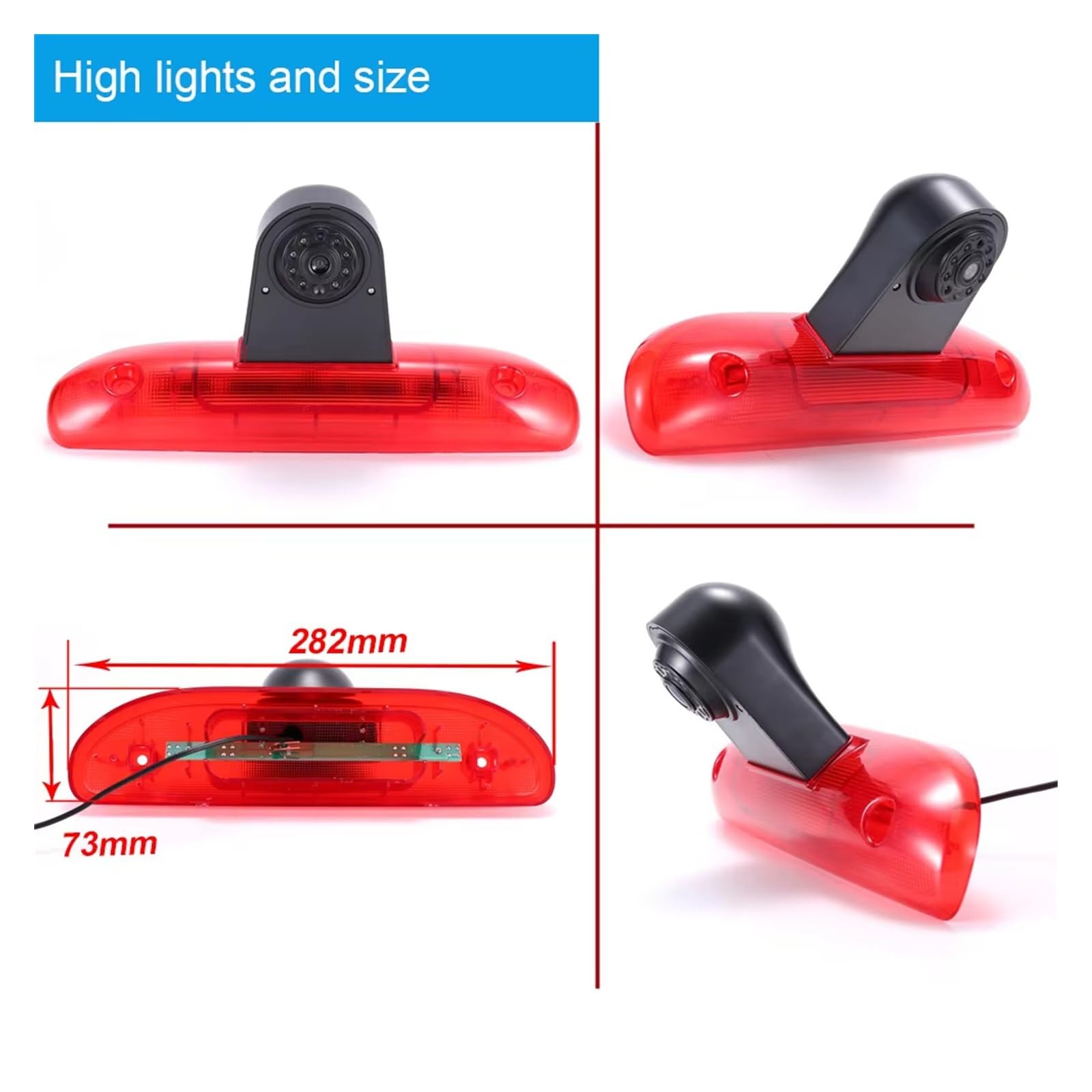 Cámaras Traseras para Fiat para Ducato 244 para Bus para Van 2002-2006 Luz De Freno HD Cámara De Visión Trasera De Coche