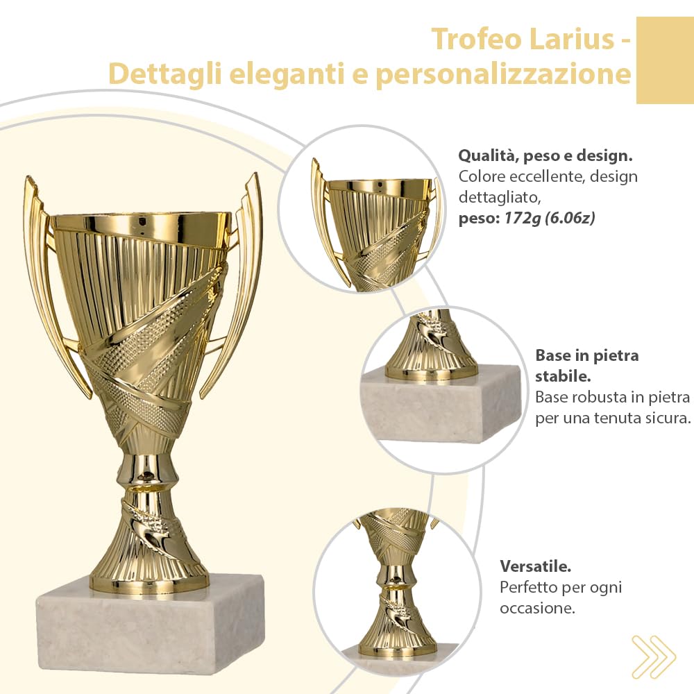 Larius Vincitore Coppa – Trofeo Regalo con Testo Desiderato