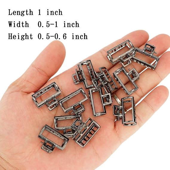 Small Metal Claw Clips Non-slip Hair Clamps Grip Clips for Thick Short Hair - Hair Accessories