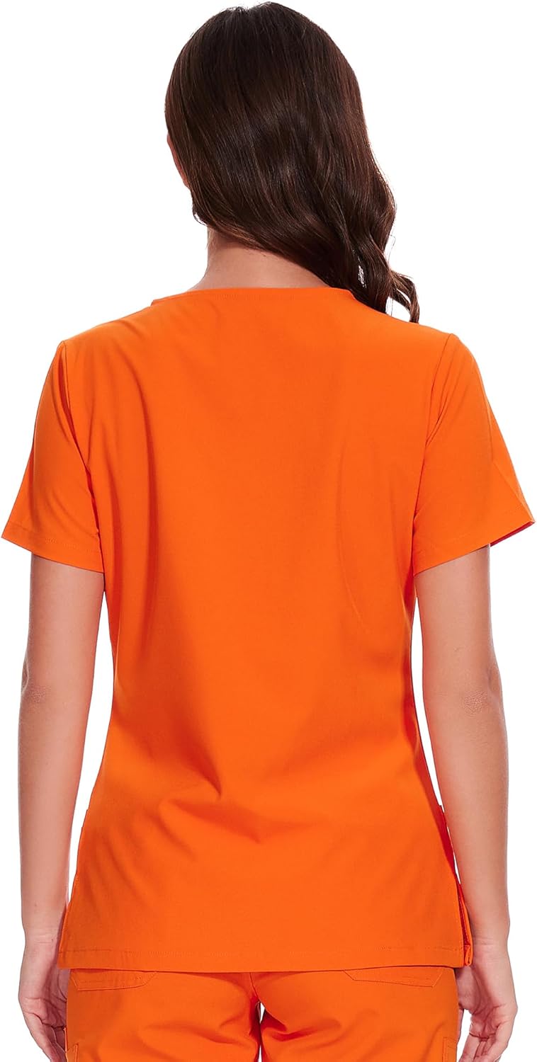 COZYFIT Scrubs for Women - V-Neck Women Scrub Tops with 3 Pockets,Soft Stretch - Image 3