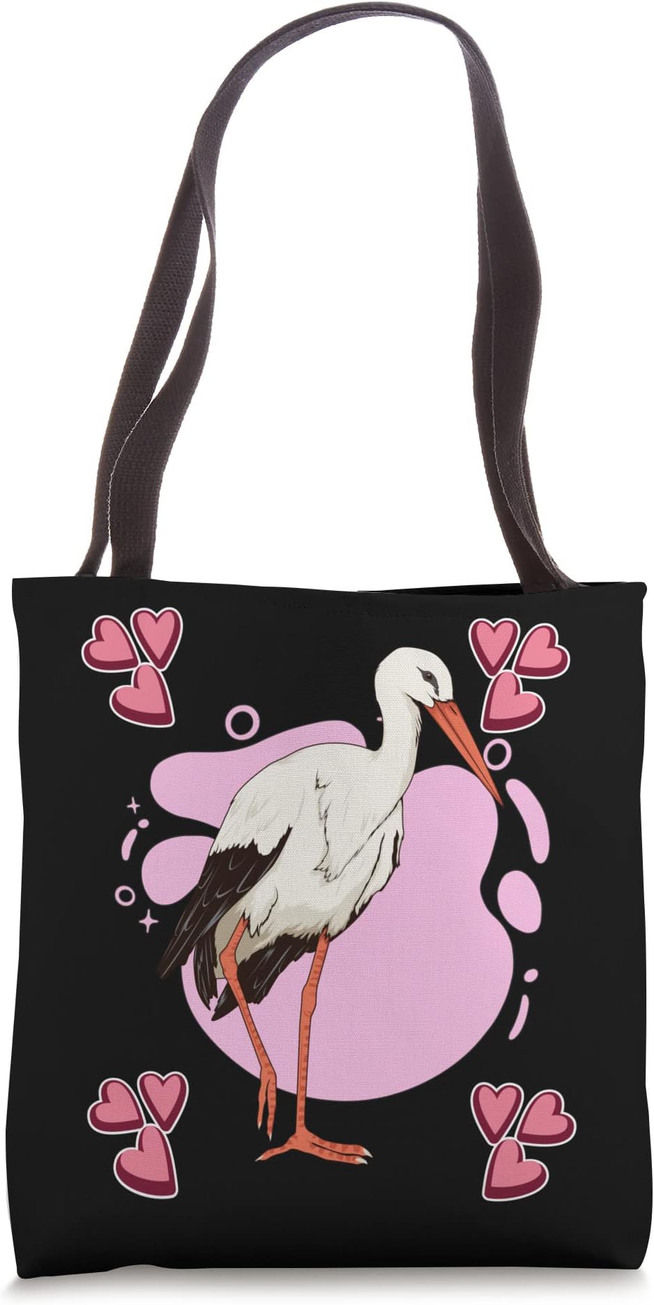 Stork Heart Design Bird Stuff Storks Tote Bag