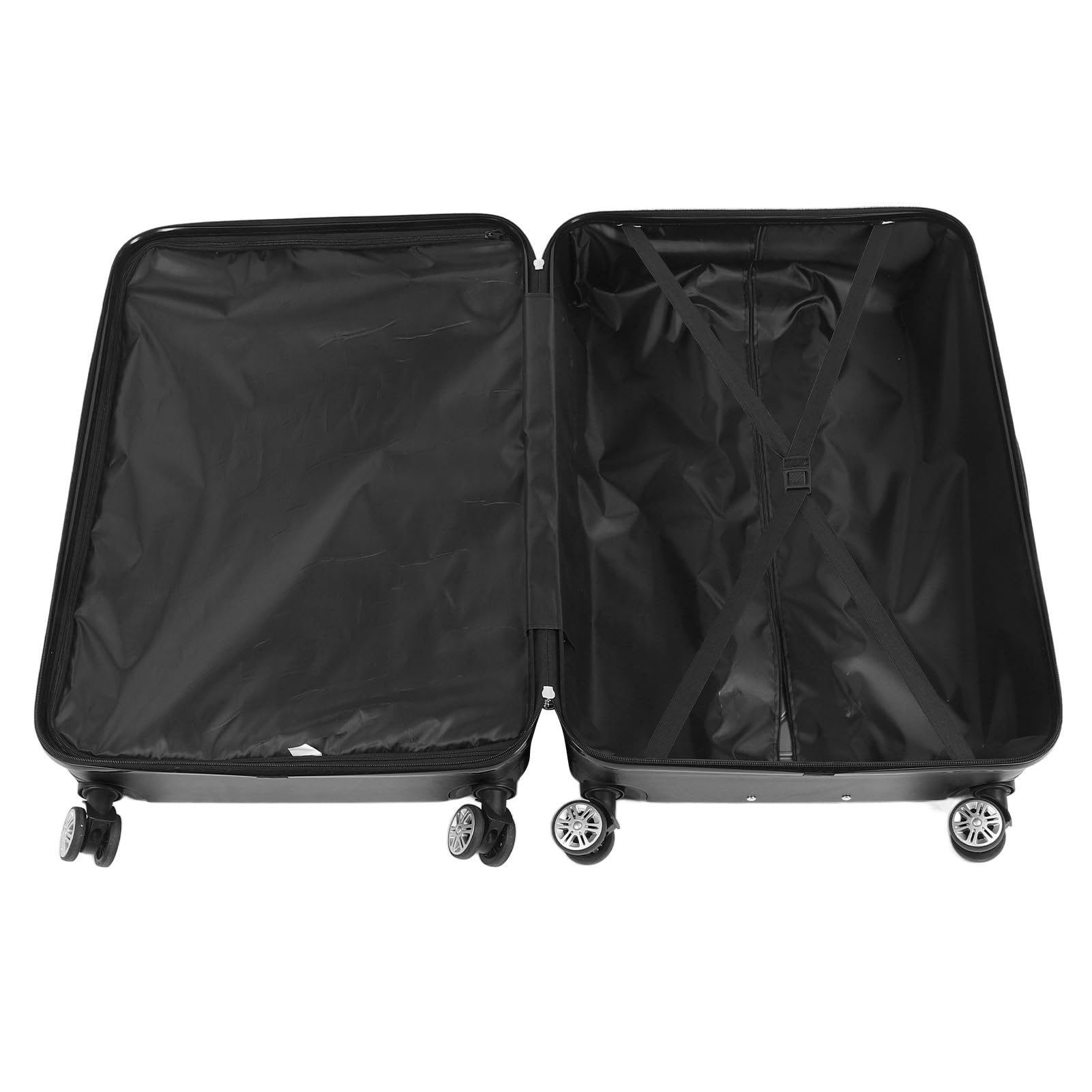 Fafeicy Hardshell Spinner Bagage Zestaw Lekki z blokadą TSA dla Podróżników 3 Części Walizki na Długoterminowe Wycieczki i Wycieczki Biznesowe (BLACK)