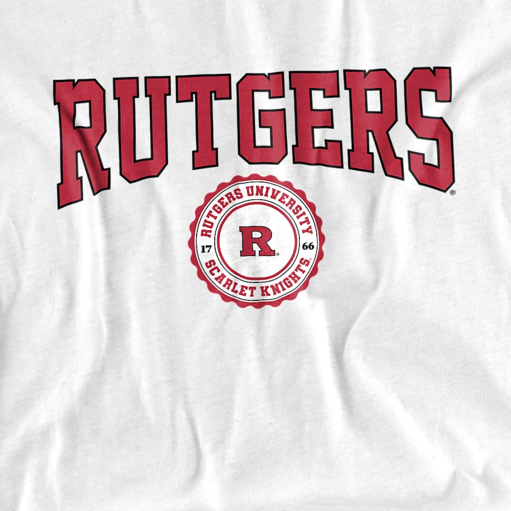 LOGOVISION Rutgers University Collegiate Seal Kids T Shirt (3) for Toddler Boys and Girls, White