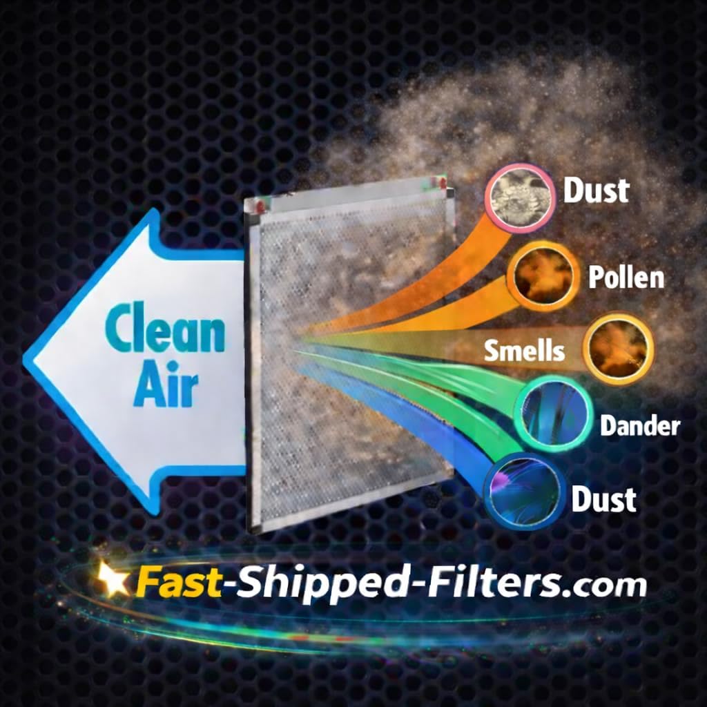 Fast-Shipped-Filters 3 Pack 20x25 Replacement Filter Pads Compatible Designed to Fit with MicroPower Guard Air Cleaner 20x25 Refill White