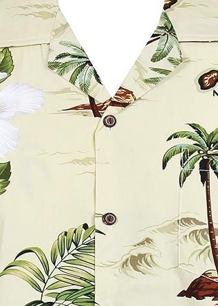 Vintage KY's Hawaiian Shirt Size XL Made In USA Blue Palm Trees Floral - Foto 13