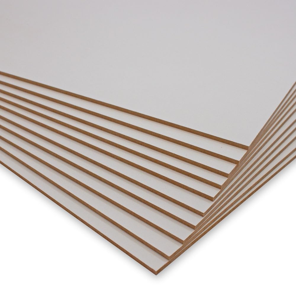 PEGBOARD 5mm 42 x 30 cm 10er Set MDF-Platten | weiß lackiert, Perfekt für Lasergravur, CNC-Bearbeitung | präzise Zuschnitte