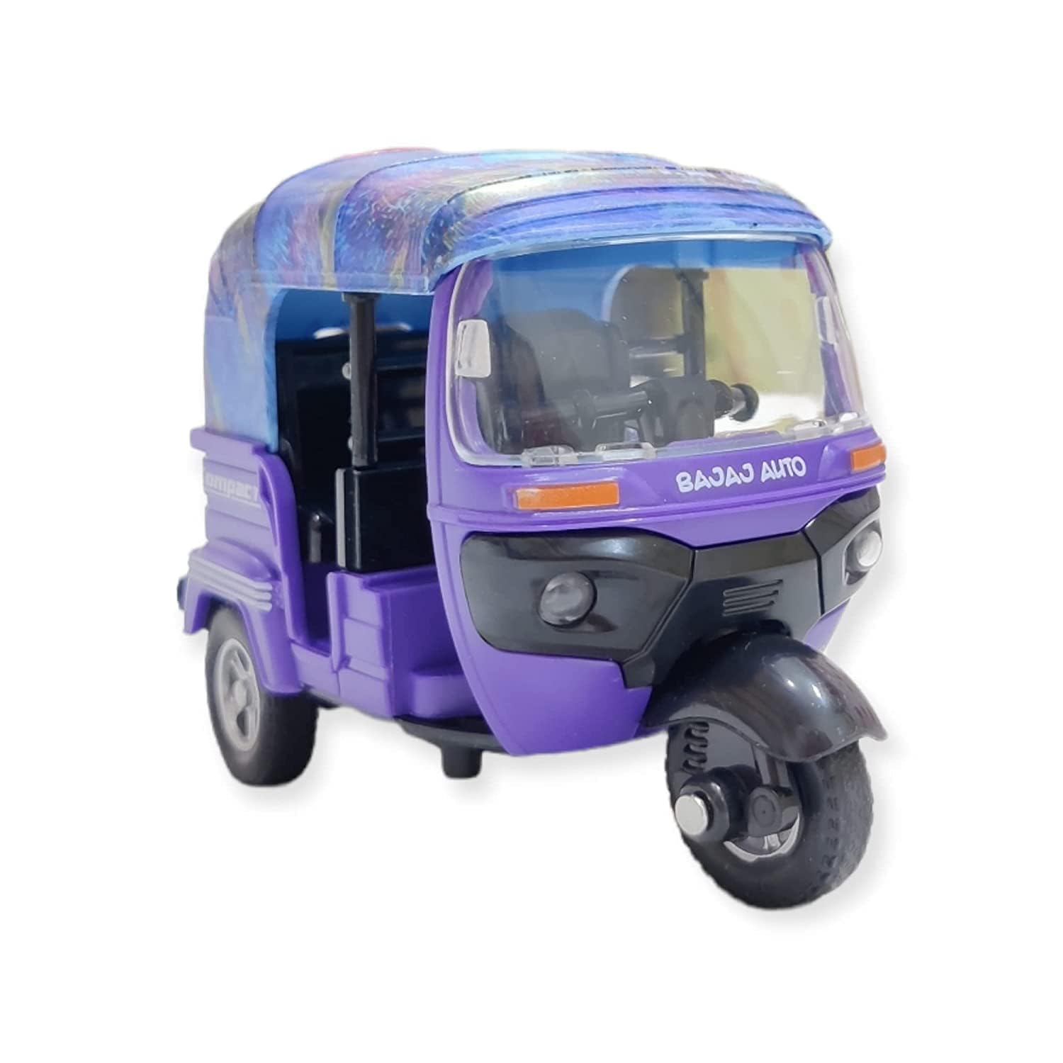 PLUSPOINT Auto Rickshaw Toy Realistic City Service Vehicle with Pull Back Action Public Transport Vehicles Colorful Pretend Play Toy for Kids Boys and Girls, Kids Party Favors Gifts (Auto Rickshaw) (B0B5VGYKD5) Amazon Price History, Amazon Price Tracker