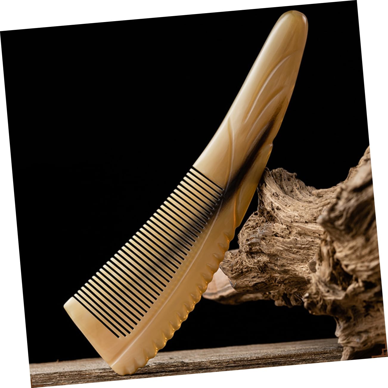 Healeved 4pezzi Pettine Massaggiante Corno Di Bue Per Uomini e Donne Pettine Districante Antistatico Design Elegante e Confortevole Per Amici e Famiglia