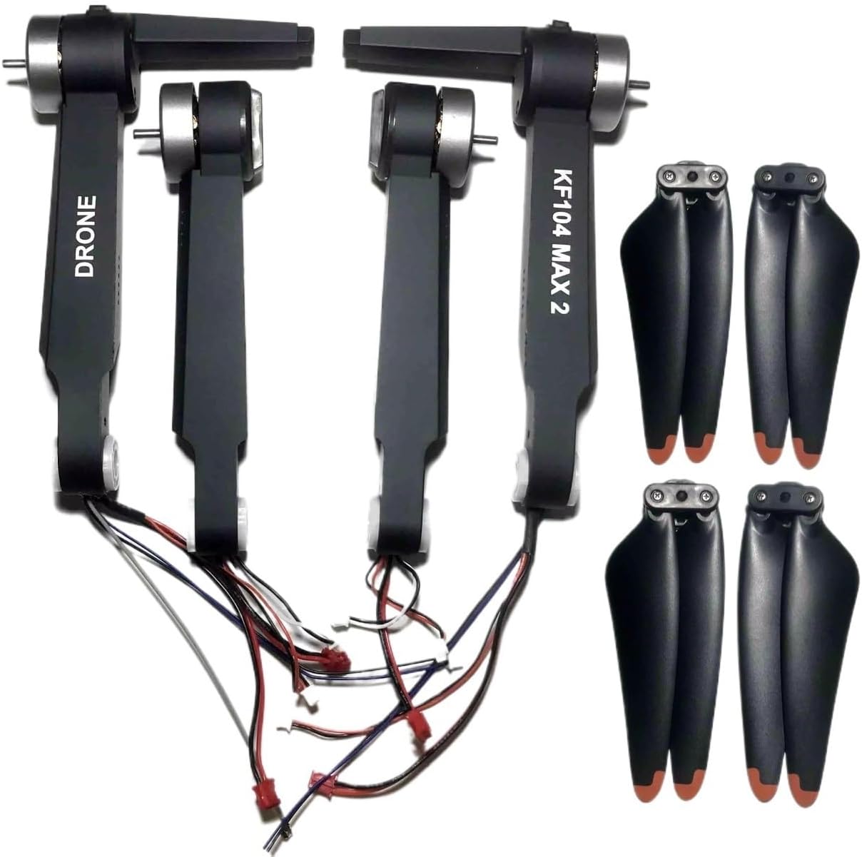 For RC Drone KF104 MAX 2 Propeller Blade and Motor Arm with Engine Quadcopter Easy to replace(Set 01)