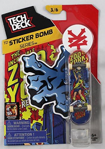 1 TECH DECK 96mm FINGERBOARD - ZOO YORK BOARD (Sticker Bomb Series 3/6) - New image 2
