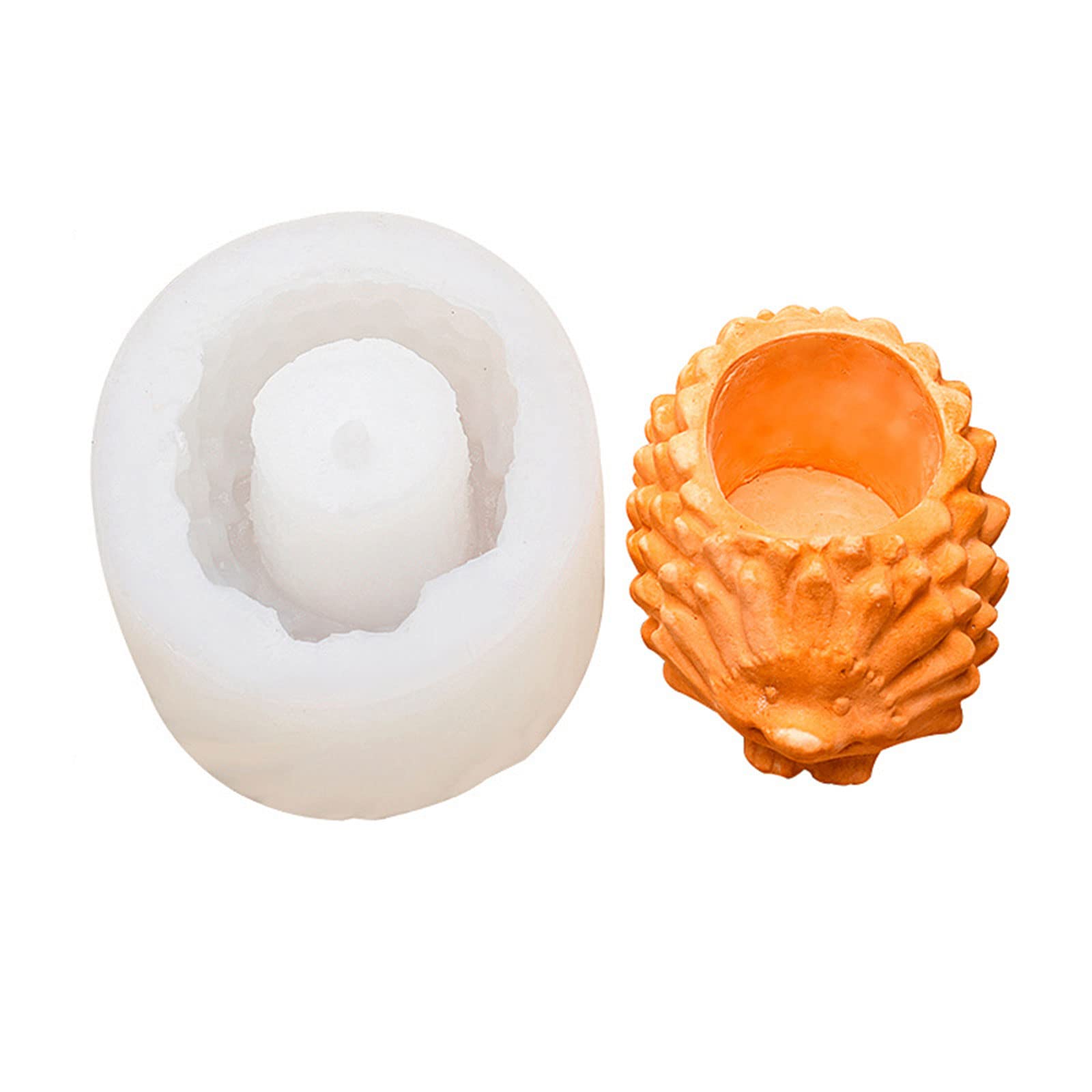 carotoe Owl/Hedgehog Silicone Flower Pot Owl Mold Thick Resin Casting Mold Silicone for Make Flower Pot Soap