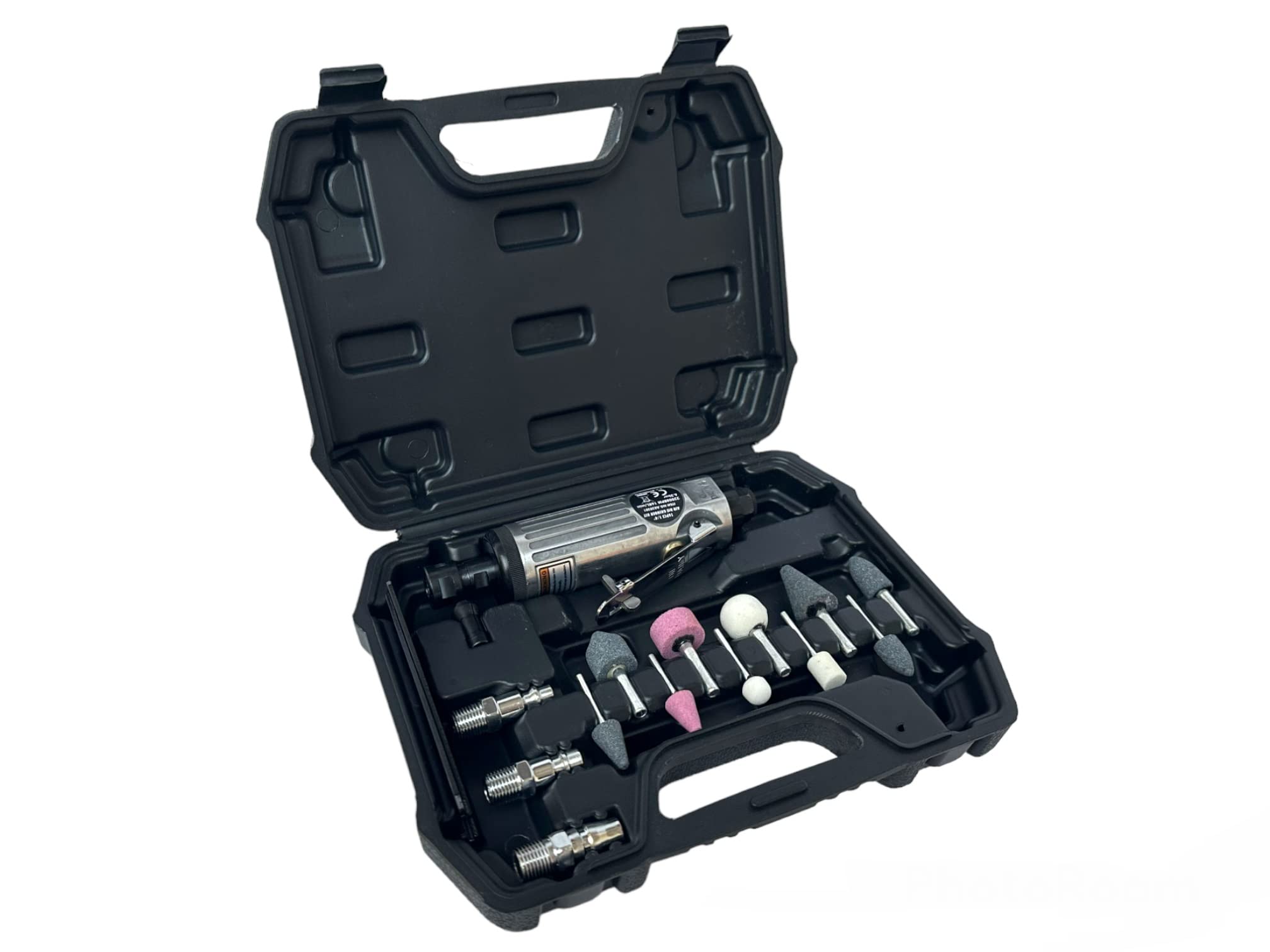 Smerigliatrice ad Aria Compressa Drimmel Fresatrice Drimer Diritta Trapano Fresa Pneumatica Per la Molatura Valigetta Con Accessori 15Pz