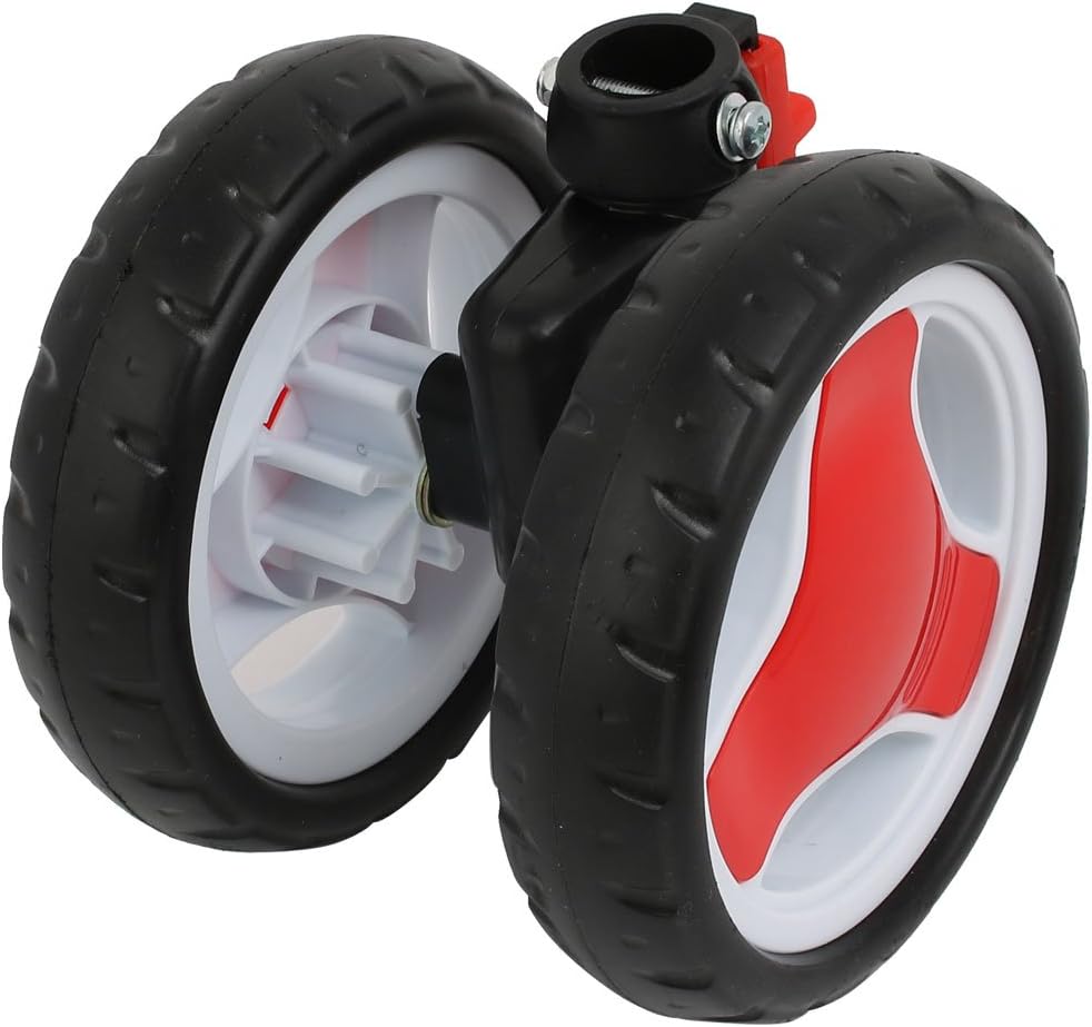 uxcell 5-inch Diameter Double Wheel Plastic Swivel Pulley Roller for 19mm Tube