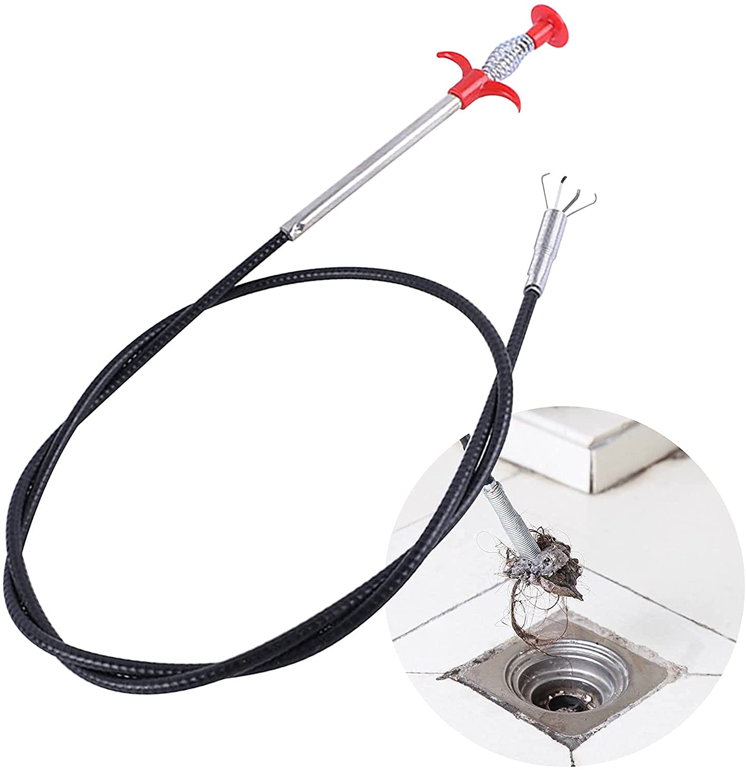 YOUSTYLO - YOU ARE PRIORITY Multi use claw for cleaning long size multifuntional spring pipe drain hair clog dredging tool for sink drainage block remover for kitchen bathroom (Stainless Steel, 3ft) (B08S326PXN) Amazon Price History, Amazon Price Tracker