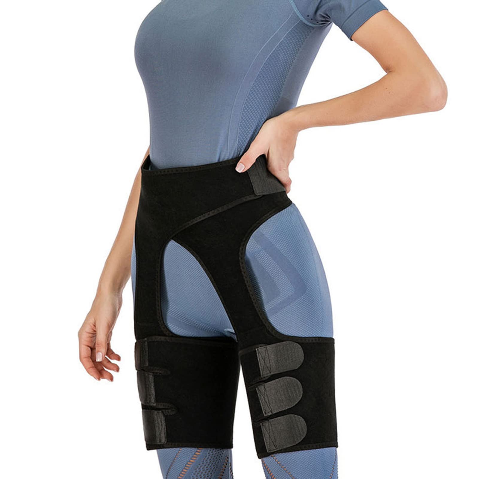 MBROS Soporte de Cadera Brace Sport Muslo Compresión Brace para articulaciones de Cadera Artritis Wrap Brace Protector Cinturón inguinal Muslo Equipo de protección Estabilidad Antideslizante Ayuda