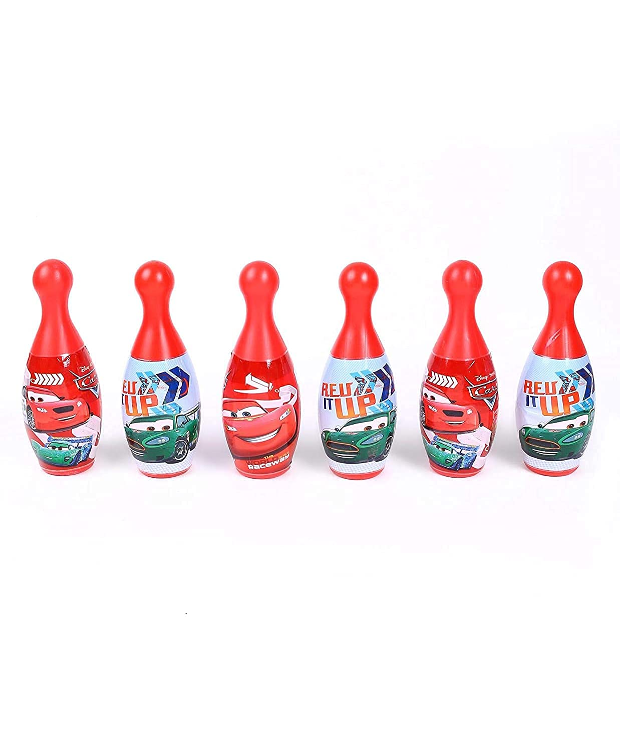 NIYANETAIL 6 Pin 1 Bowling Game Set for Kids with 6 Pin 1 Ball Sport Toys Gift for Baby Boys Girls Age 3 4 5 6 7 8.12 Years Old ABS Plastic (Car Bowling Set) 1