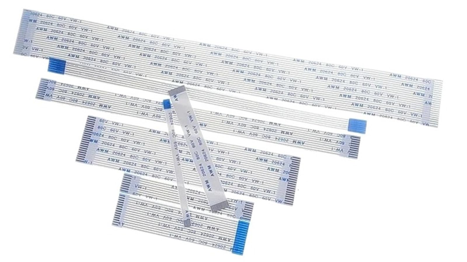 10PC FPC FFC Nastro Cavo Piatto Flessibile 14 Spille Passo 0.5MM 1.0MM AWM 20624 80C 60V Lunghezza 6/10/15/20/25/30/40 CM Avanti Indietro