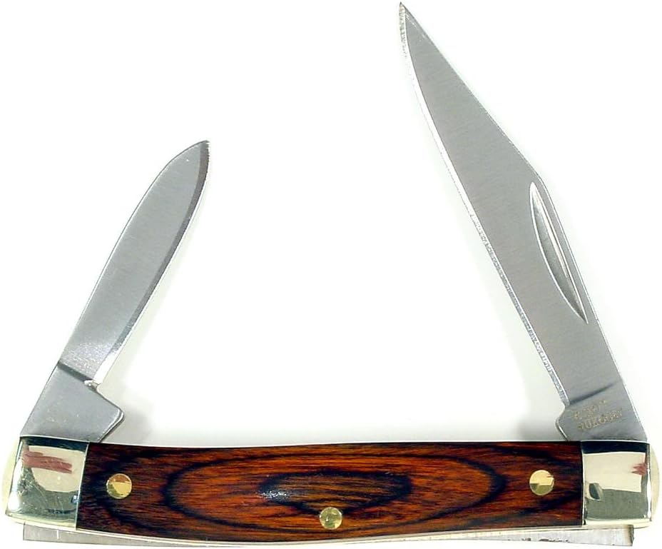 RUKO 2-3/4-Inch 2-Blades Pakkawood Handle Pocket Knife, TSA Airport Ready 2013