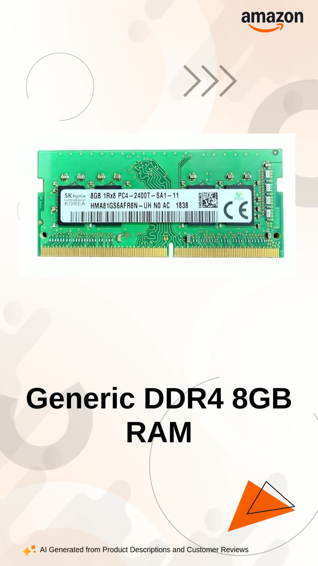 SKhynix 8GB×2枚 DDR4 ノートPC用メモリ SK Hynix DDR4 8GB RAM Laptop 2400MHz SODIMM 260-Pin