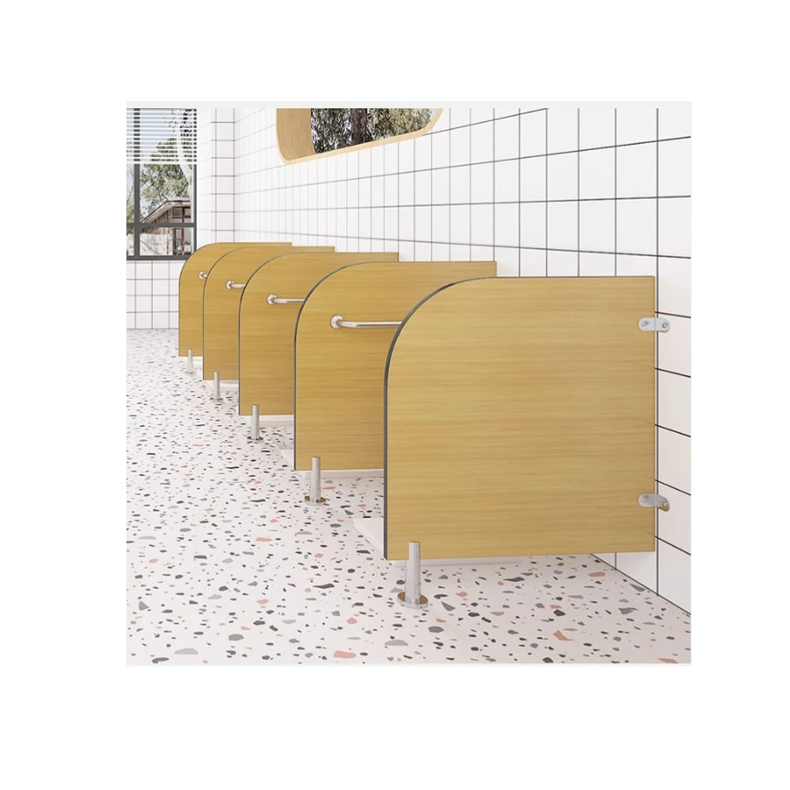 Cloison d'urinoir suspendue panneau séparateur de toilette publique 60x60cm