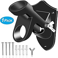 Vista 2 de Soportes para mástil de bandera de 1 pulgada con accesorios para montaje en pared de casa, diámetro interior de 1 pulgada, dos posiciones y aleación