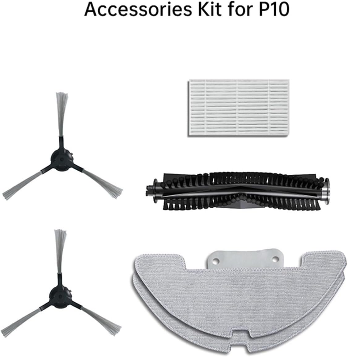 Compatible For Laresar， P10 / Compatible For Airzeen， J10 Robot Vacuum Cleaner Accessories Kit Replacement Spare Part Consumables
