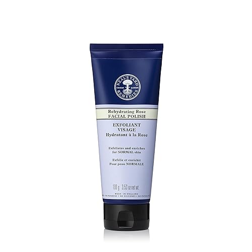 Neal's Yard Remedies Esmalte facial de rosa rehidratante, exfoliante facial con rosa de damasco, para piel deshidratada, 3.53 onzas, peso neto.