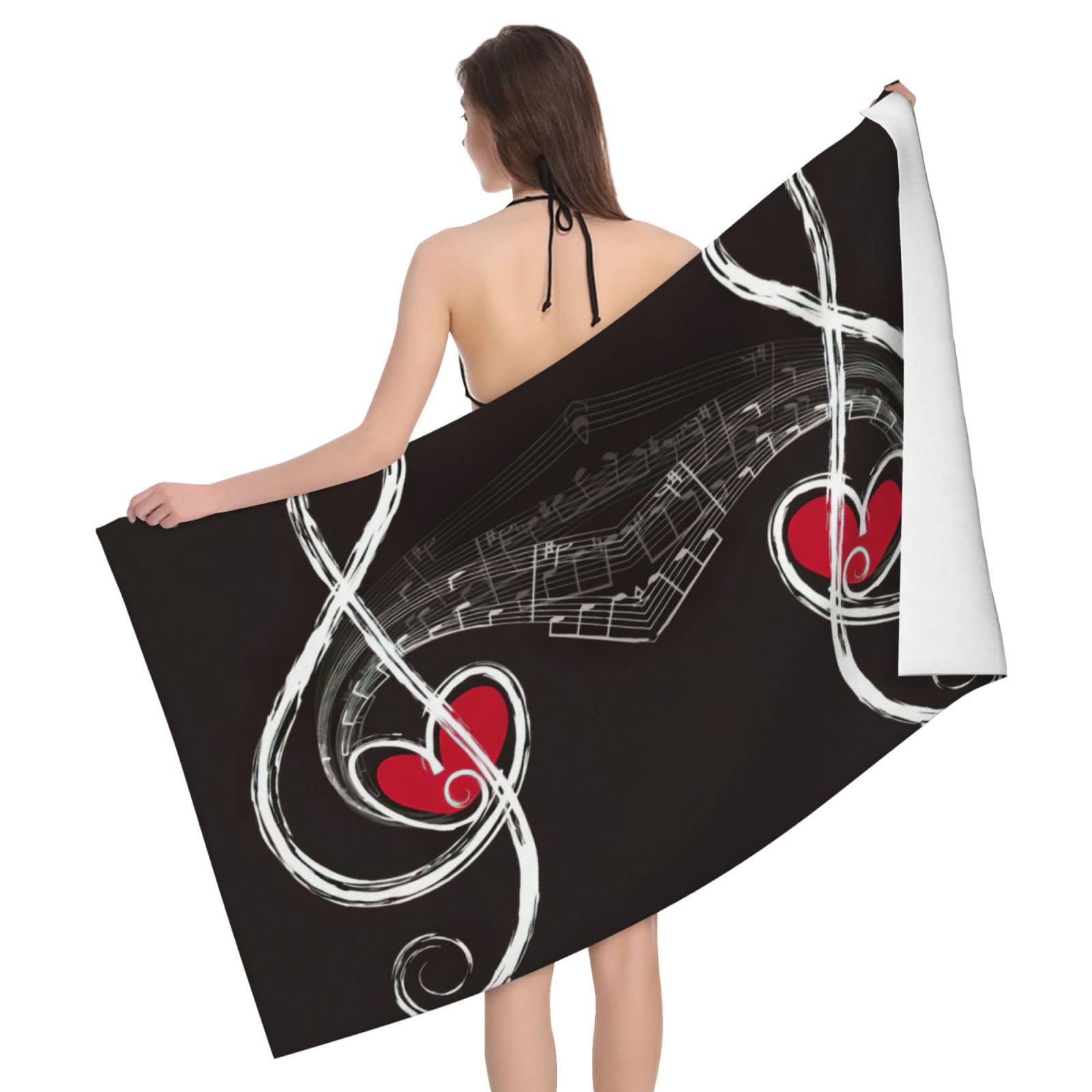 Serviette de bain microfibre musique pour adoucir votre routine bien-être et douche