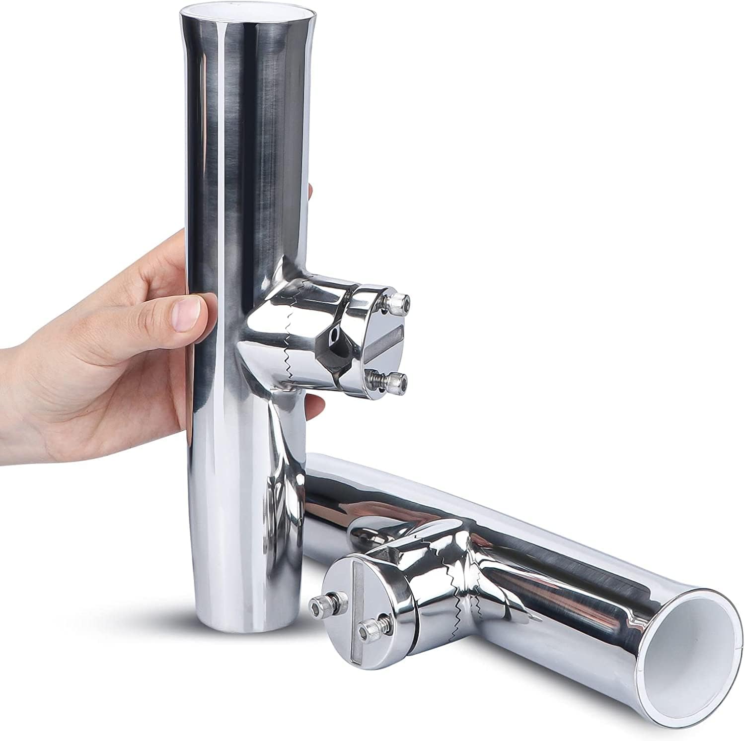 Clamp On Rod Holders Boat Rod Holder Clamp Aluminum Fishing Rod Holder   Clamp-On Rack