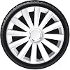 AutoStyle Set of 4 wheel covers Spyder 15-inch white + chrome ring