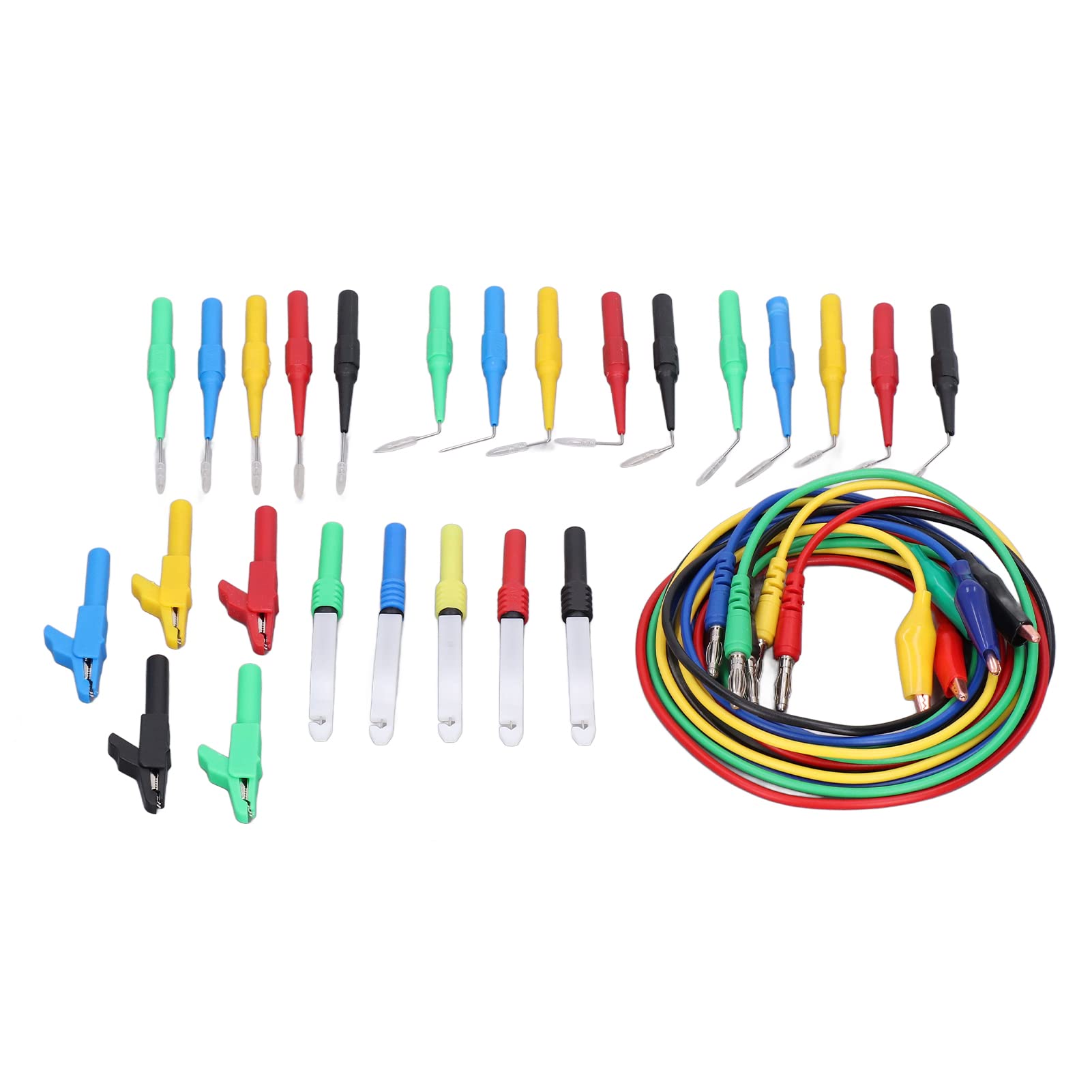 Kit di Cavi per Test con Spina a Banana Kit Sonda Posteriore, Kit Sonda Posteriore 90 ° 135 ° 180 ° Sonde Posteriori Kit Spina a Banana da 4 Mm per Test Diagnostici per Auto