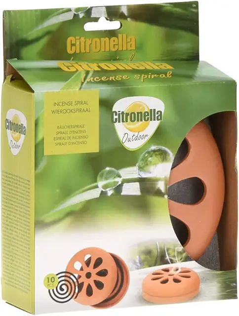 Citronella Wierook Spiraal Set Terracotta - 10 Spiralen voor Muggenbestrijding
