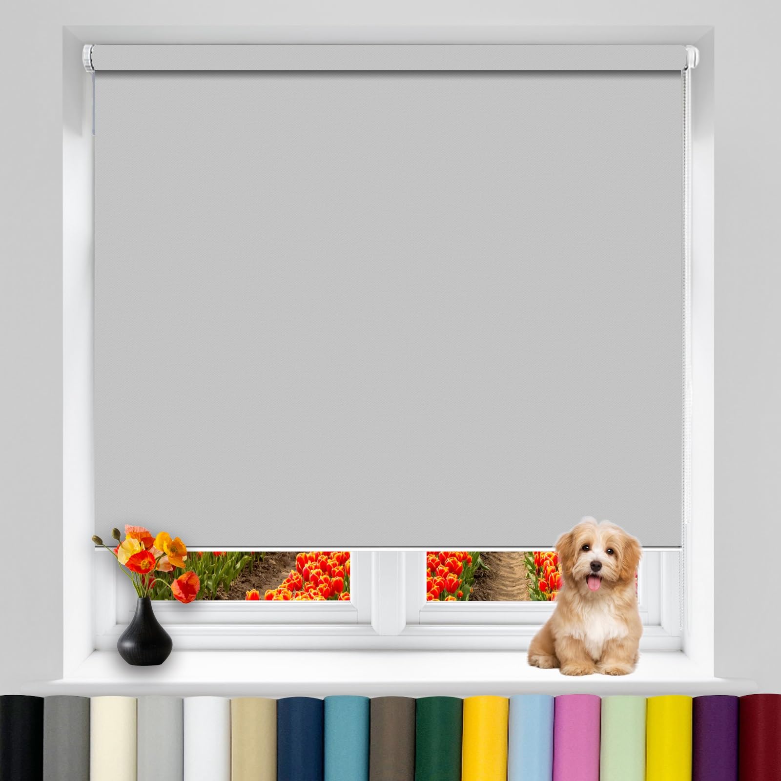 Amazon｜ロールスクリーン ロールカーテン プルコード式 120 x 190 cm