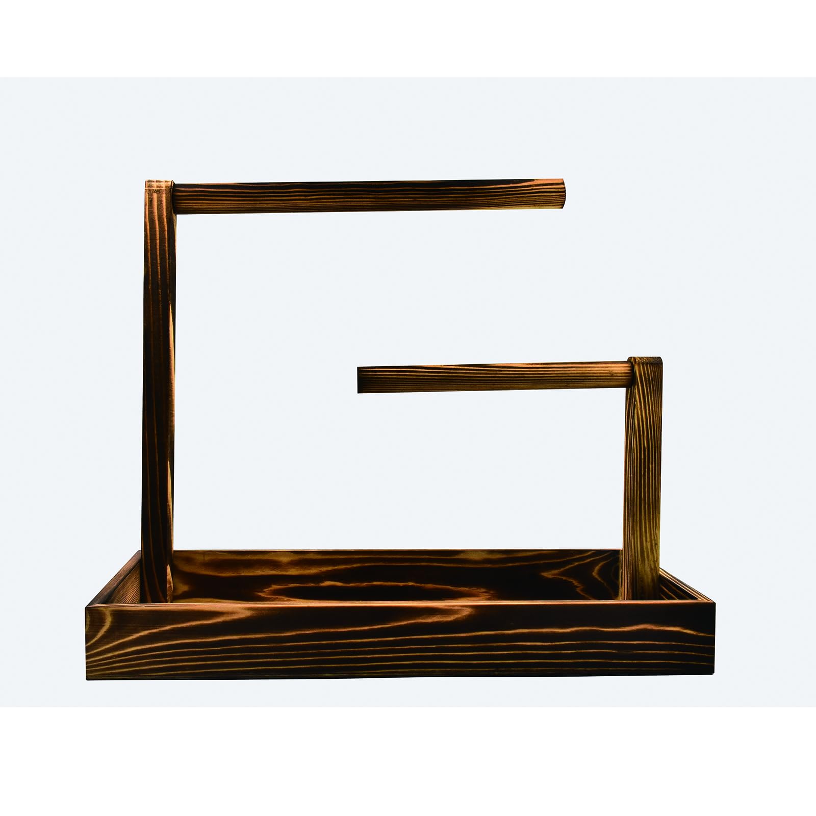ESIW 2 Pack Bistratal Panel Jewelry Necklace Tabletop Display Stand Showing Stand Show Shelf