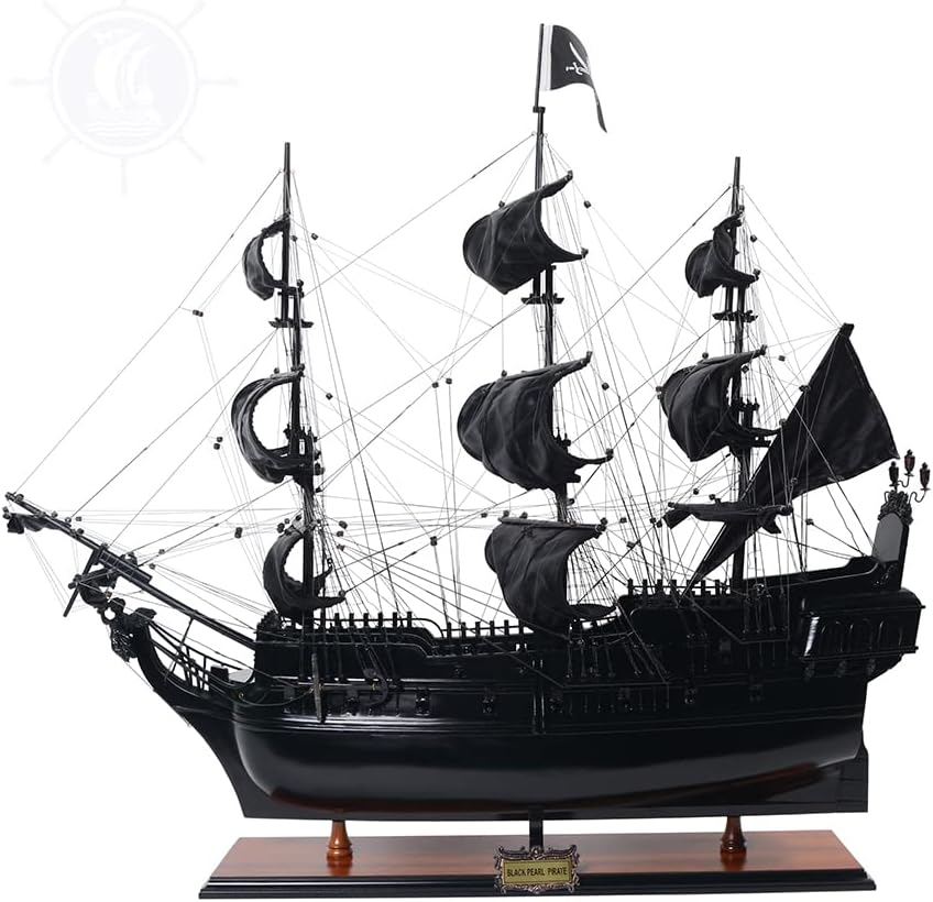 Amazon.com: Old Modern Handicrafts Black Pearl Pirate Ship Model