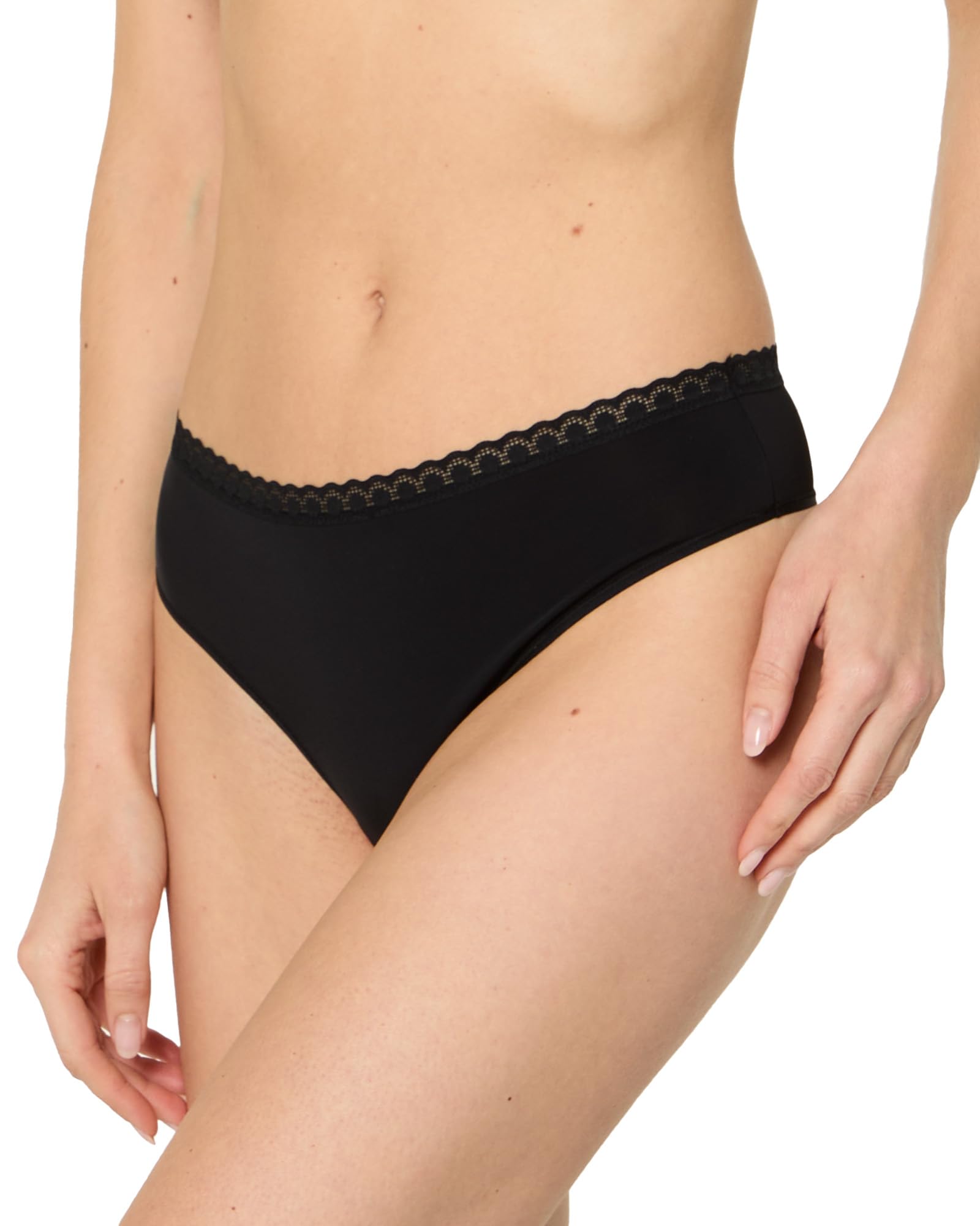 Nur Die Daily Micro Slip Tanga aus Mikrofaser Seamless Unterwäsche mit Spitze, unsichtbar unter Kleidung weicher Slip Damen