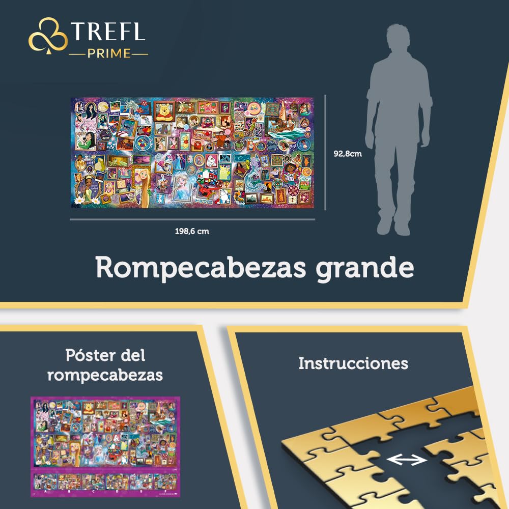 Trefl Prime - Puzzle UFT: The Greatest Disney Collection Vol.2-9000 Piezas, Personajes de Disney, Rompecabezas Grande, cartón Grueso, para Adultos y niños Mayores de 15 años.