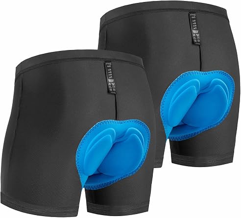Mens Cycling Underwear 4D Padded Bike Liner Shorts, Biking Undershorts