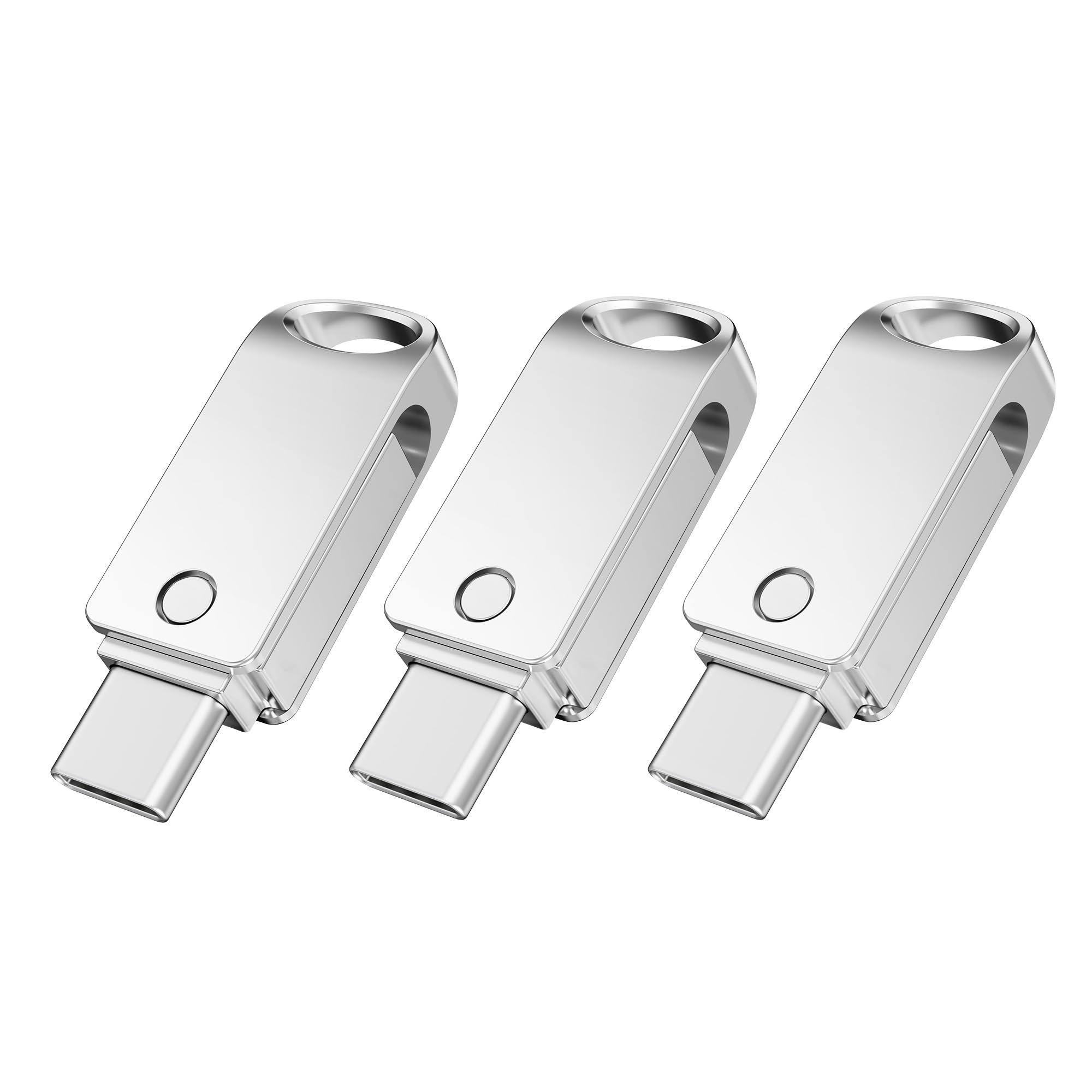 JOIOT USB C Memory Stick 32GB Pack 3 Dual Drive USB-A & USB-C 2-in-1 Type-C Flash Drive Metal USB Flash Drive Mini OTG Pen Drive for Phone Tablet Computer Laptop MacBook iPad Pro and More