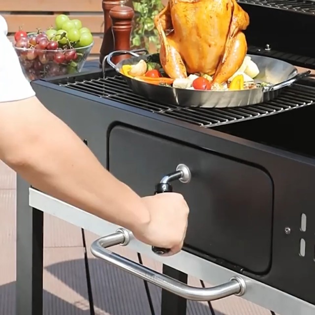Amazon | バーベキューコンロ 蓋付き アメリカンBBQグリル 炭火