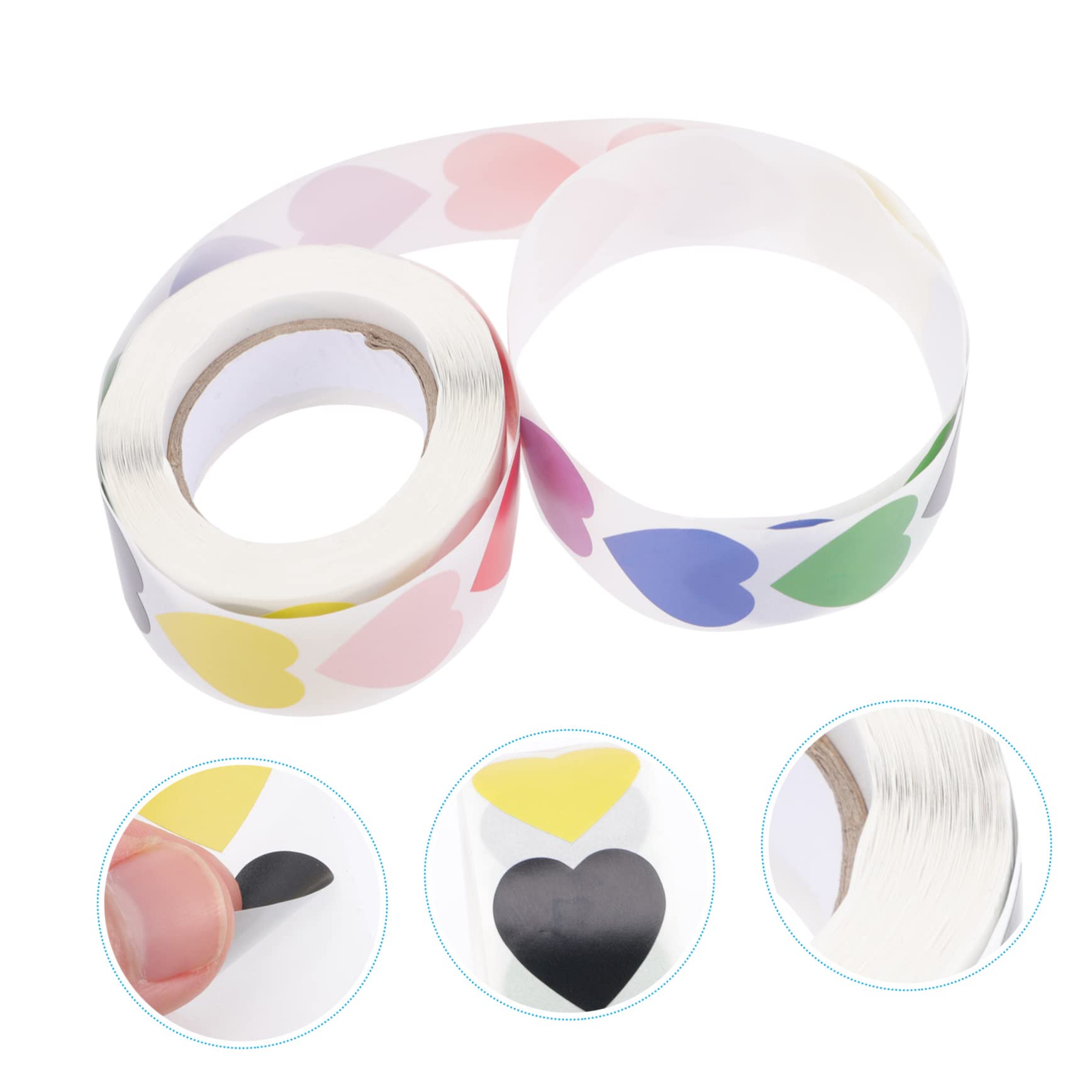 VILLCASE 5 Set Adesivi D'amore Busta Etichette Glitter Adesivi Personalizzati Decalcomania Di Cancelleria Sigilli Titolari Chiaro Costume in ​​lamiera Di Rame 1500 Pezzi * 5