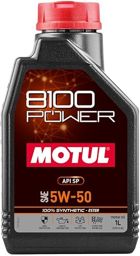 Motul 8100 Power 0W-20 completamente sintético | Fórmula a base de éster para motores con turbocompresor y de alto rendimiento | Protección contra