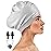 Large Long Hair Swim Cap with Extra Room for Women Men, Silicone Swimming Cap for Long Thick Hair with Ear Plugs Nose Clip Set, Adult Waterproof Swim Hats Bathing Caps to Keep Hair Dry(Grey)