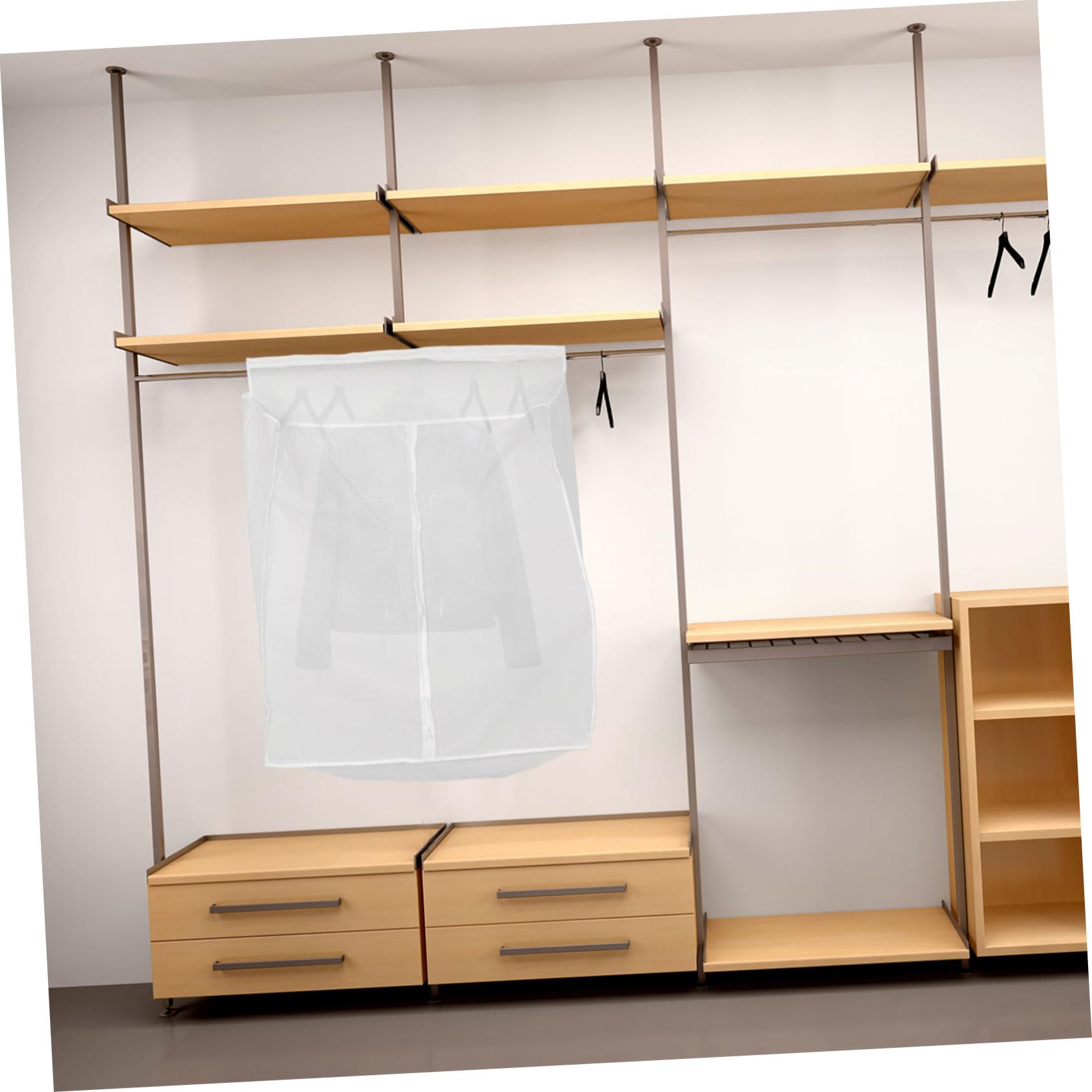 Funda para Colgar Ropa en Casa Peva Color Claro 50x80 X 90 | Protector para Trajes y Abrigos, Almacenamiento Doméstico, Cubre Prendas y Ayuda a Mantener el Polvo